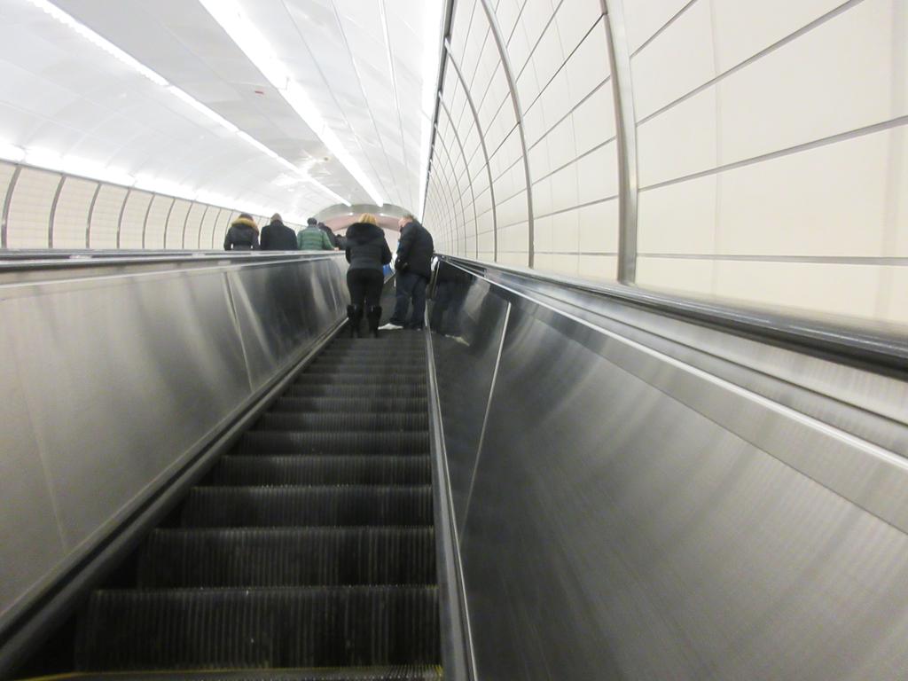 Subway escalator