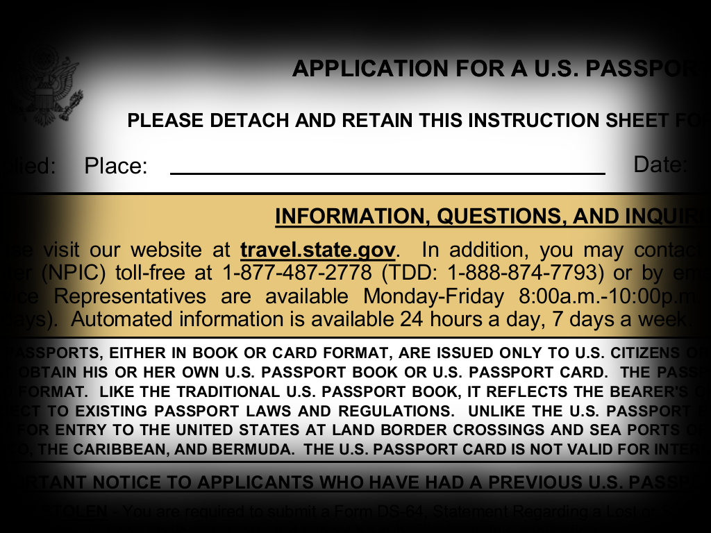 Passport application
